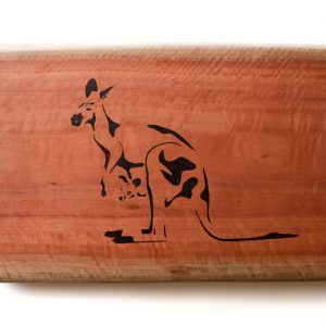 Beeswax Seasoned Jarrah Serving Board with Kangaroo